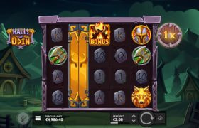 Screenshot van de nieuwe Halls of Odin Slot van Hacksaw Gaming