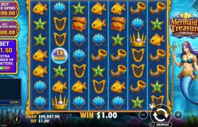 Screenshot van de nieuwe Mermaid’s Treasure Trove Slot van Pragmatic Play