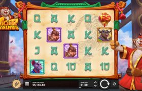 Screenshot van de nieuwe Tiger Legends Slot van Hacksaw Gaming