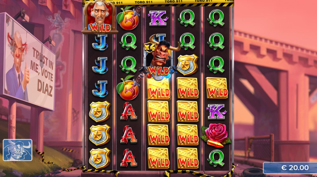 Screenshot van de Clean the Streets Bonus van Toro 911