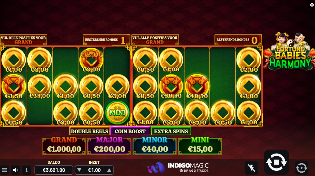 Screenshot van de super bonus van Fortune Babies Harmony