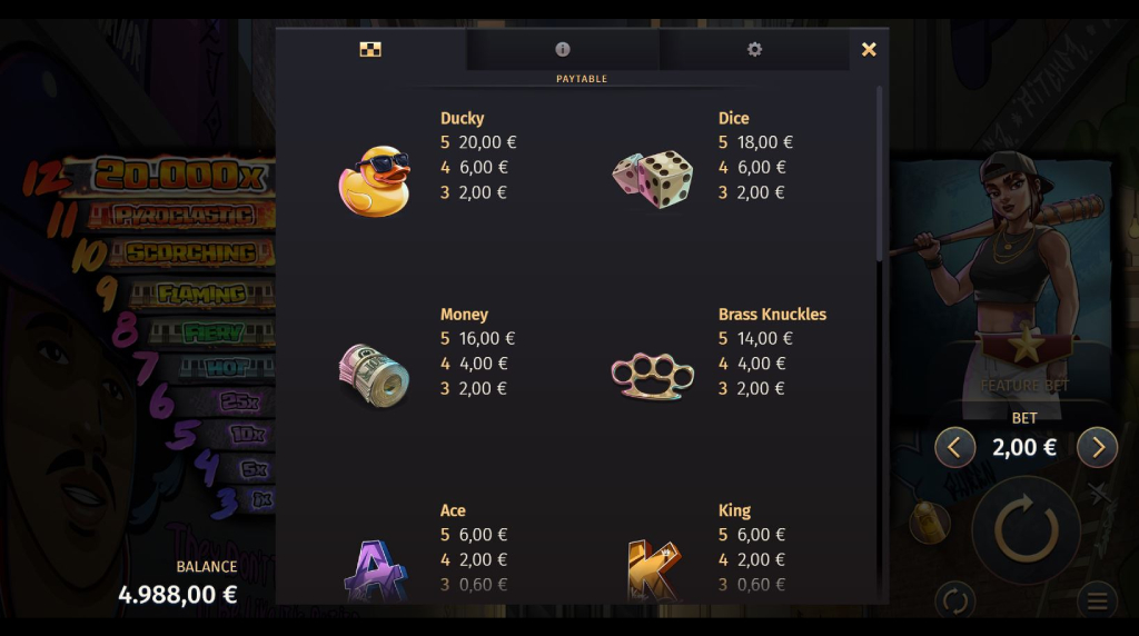 Screenshot van de Bonus van 12 Burning Baseballs