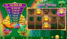 Screenshot van de nieuwe 12 Pots of Gold Drum Frenzy slot van Gameburger Studios