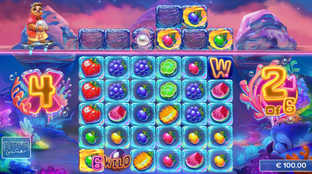 Screenshot van bonus game van Tropicool