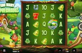 Screenshot van de nieuwe Too many Leprechauns slot van IGT