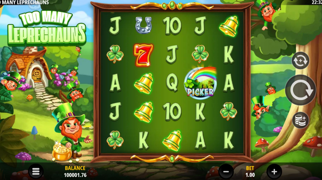 Screenshot van de nieuwe Too many Leprechauns slot van IGT