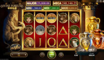 Screenshot van de nieuwe Divine Fortune Gold slot van NetEnt
