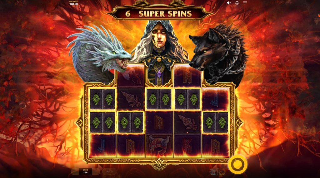 Screenshot van de Loki's Descendants Spins Bonus