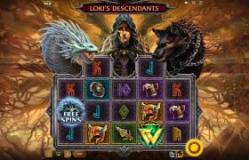 Screenshot van de nieuwe Loki's Descendants slot van Red Tiger