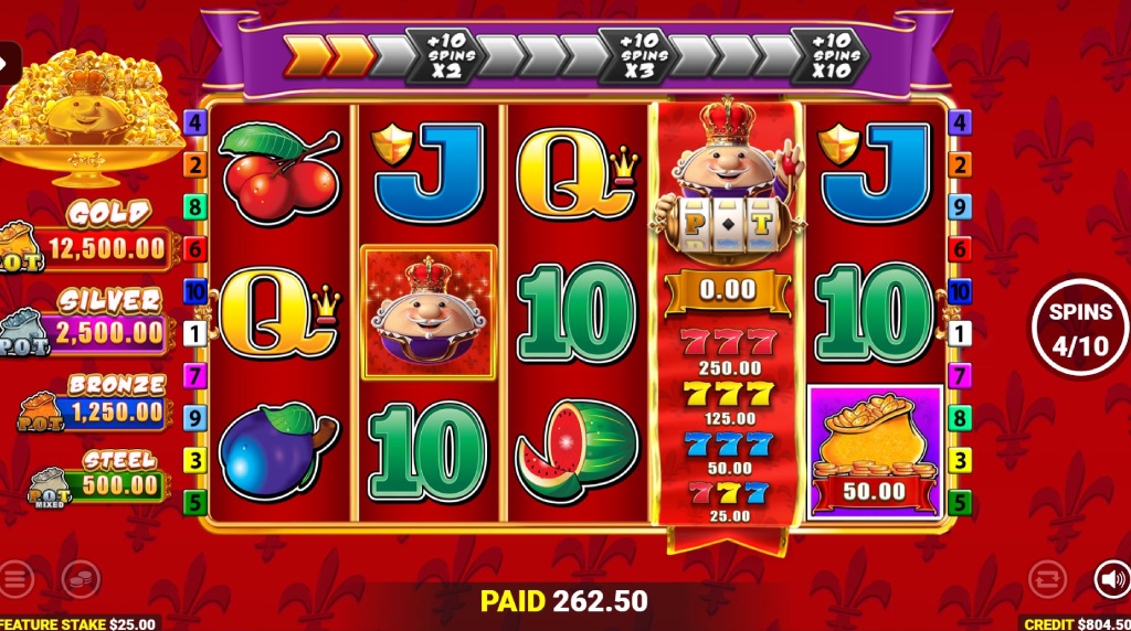 Screenshot van de Reel King: Hot to Pot Free Spins Bonus