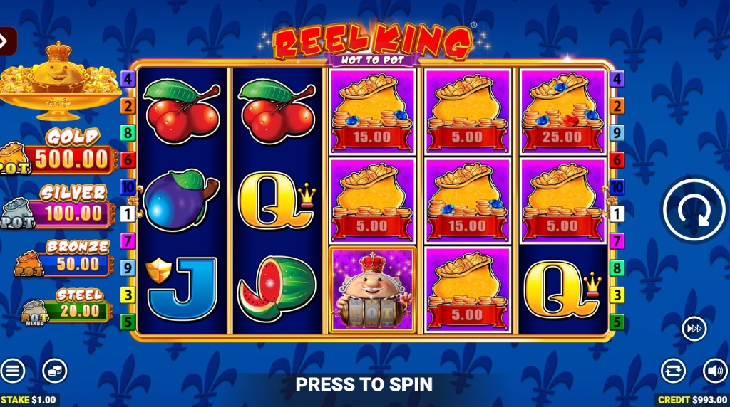 Screenshot van de nieuwe Reel King: Hot to Pot slot van Blueprint Gaming