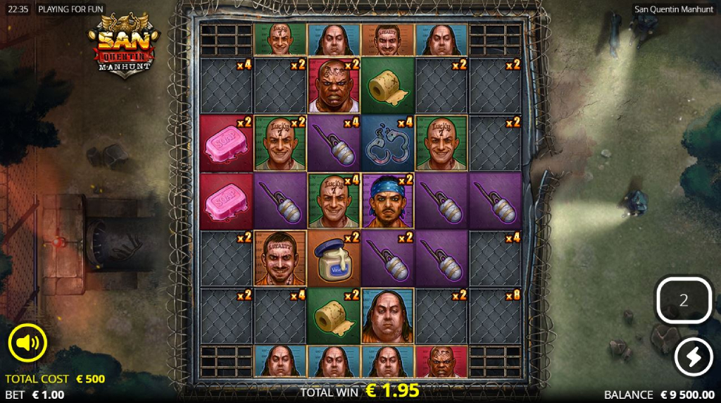 Screenshot van de San Quentin Manhunt Spins Bonus