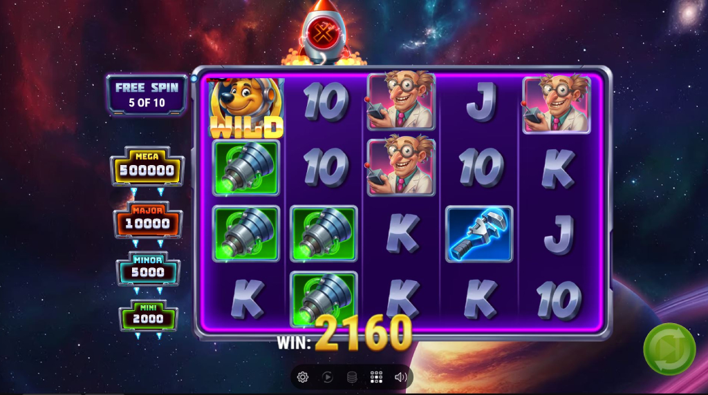 Screenshot van de Triple Launch Fortune Wild Spins Bonus