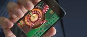 A live roulette game on a mobile device.