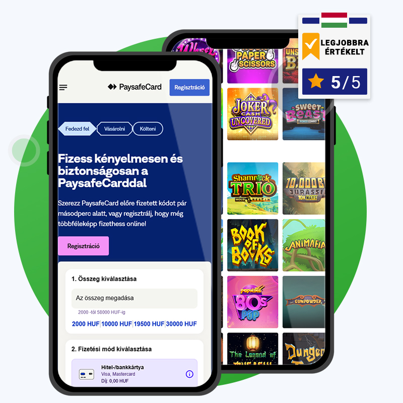 Saját tesztem a legjobb Paysafecard online kaszinókról Magyarországon