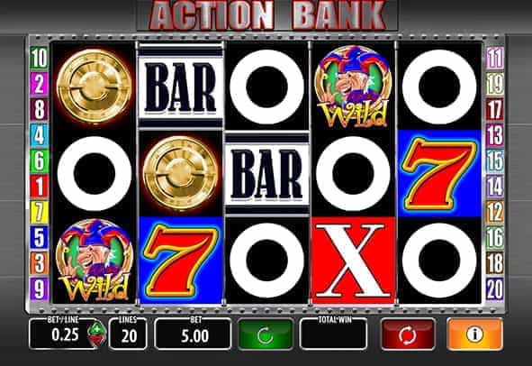 Demo game play of the Barcrest slot, Action Bank
