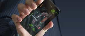 A mobile phone and gambling paraphenalia.