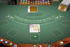 Cards dealt in Atlantic City Blackjack from Microgaming Software at Casino of Dreams. 