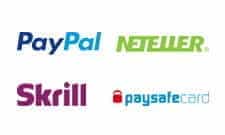 Payment methods available at bgo.