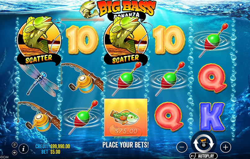 Screenshot from the New Big Bass Bonanza Slot by Pragmatic Play