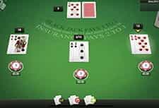 Blackjack Classic table with three bets placed and cards dealt.
