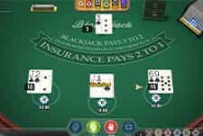 European Blackjack table game.