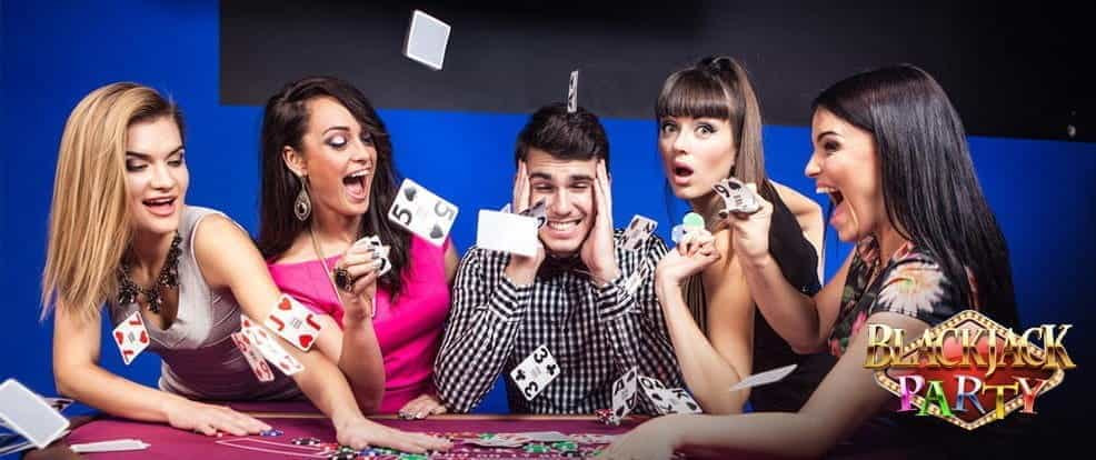 Five live dealers of Evolution Gaming’s Blackjack Party.