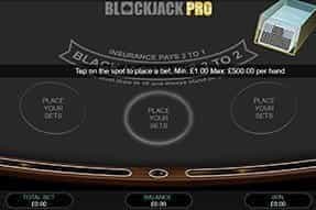 An image of the blackjack pro game on mobile 