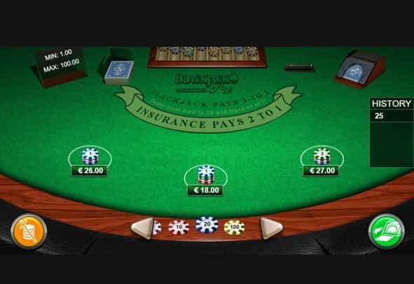 Blackjack Pro Multi-Hand gameplay