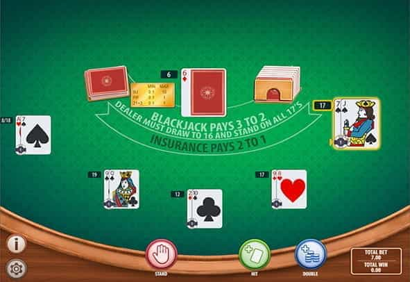 Low Stakes Blackjack free demo gameplay.