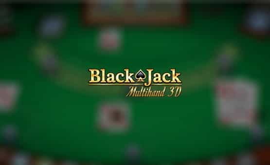 Blackjack Multi Hand 3D game logo.