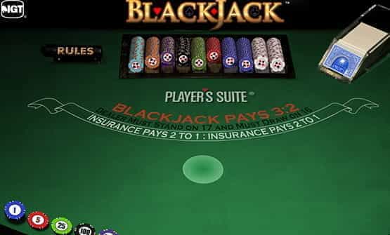 A game of Player’s Suite Blackjack from IGT