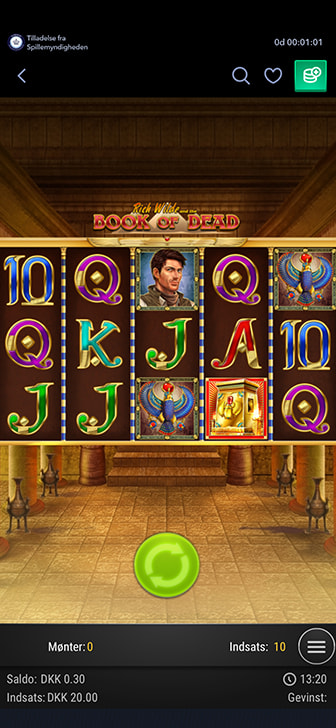 Book of Dead slot på mobil