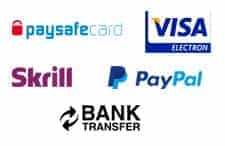 The payment methods available at Cashmo.