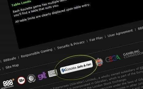 Payout reports link at the footer of a casino website.