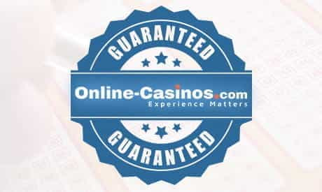 The online-casinos.com logo with a seal of trustworthiness