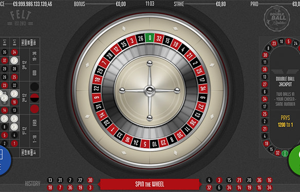 Double Ball Roulette by Evolution in Ireland