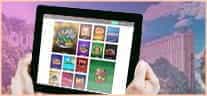 Slot games on an ipad and the Dunder logo