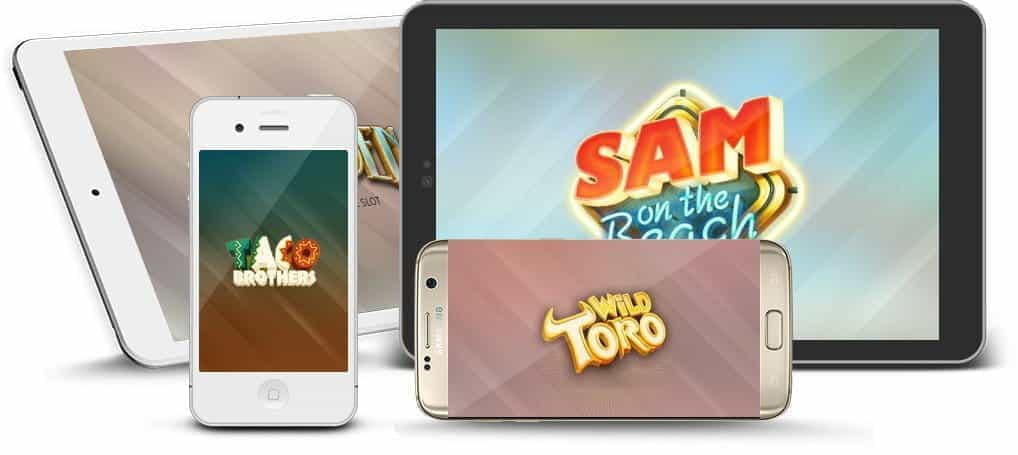 Image showing ELK Studios' slots on mobile and tablet.