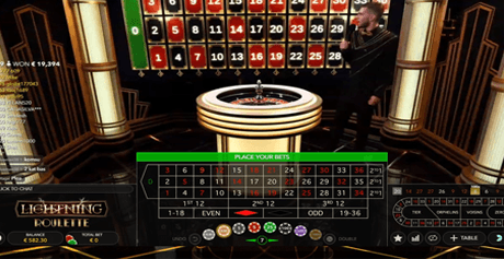 Lightning Roulette by Evolution Gaming.