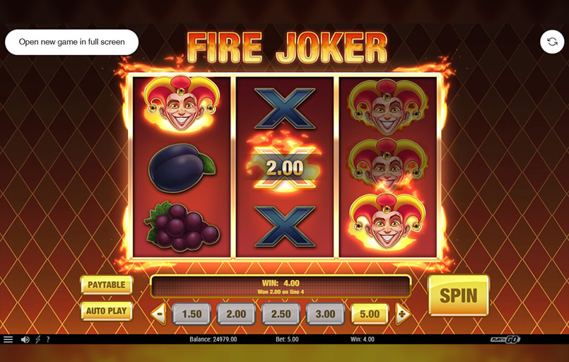 Screenshot from the New Fire Joker Slot by Play'n GO