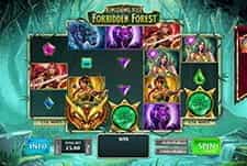 The rows and reels of the Forbidden Forest Fruits slot game.