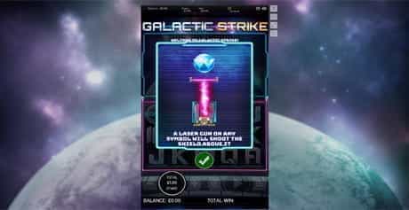A Wild Symbol Shot Down by a Laser Gun in Galactic Strike Slot