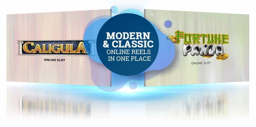 The logos for Caligula and Fortune Panda GameArt slots.