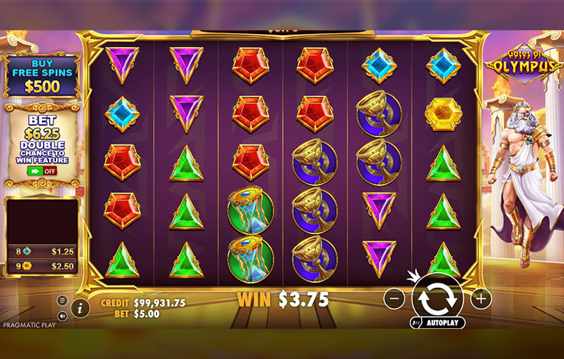 Screenshot from the New Gates of Olympus Slot by Pragmatic Play