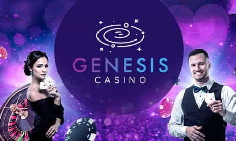 Genesis logo and two dealers