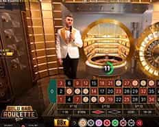 The Gold Bar Roulette live dealer game at Playzee Casino
