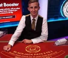 Image of a live dealer at Grosvenor Casino.