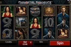 In-game action from the Immortal Romance slot game.