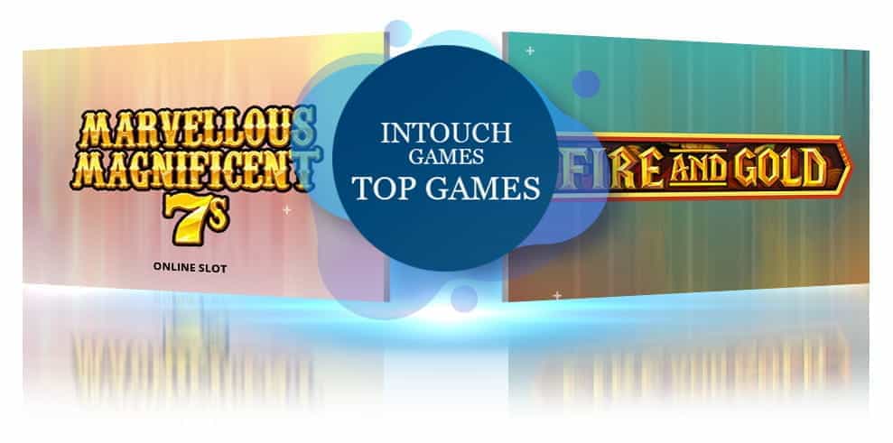 Logos for the Marvellous Magnificent 7s and Fire and Gold games by InTouch Games.
